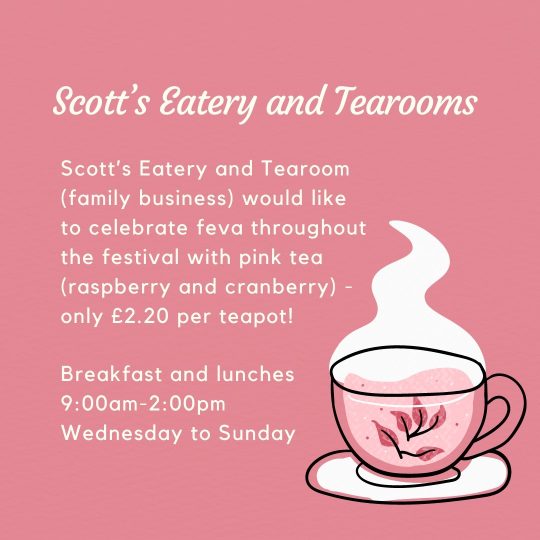 feva Pink Tea at Scott's Eatery