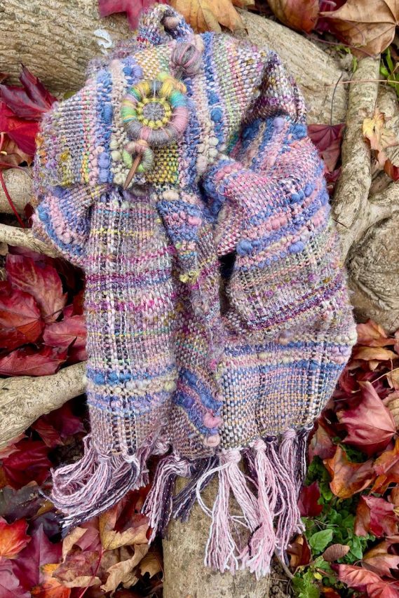 Waterfall woven scarf Jill Pemberton