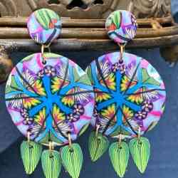 B smith colourful earrings with tropical vibes B Smith