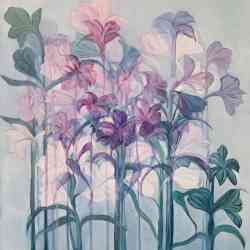 Floral echoes oil on canvas Liz Harvey
